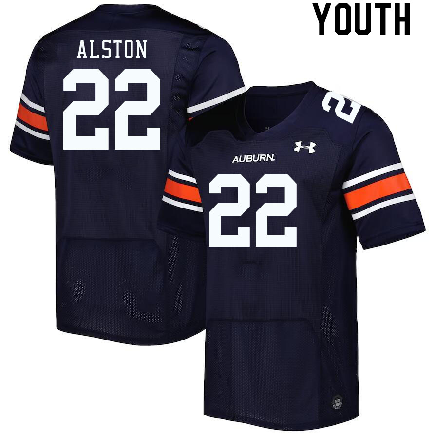 Youth #22 Damari Alston Auburn Tigers College Football Jerseys Stitched-Navy